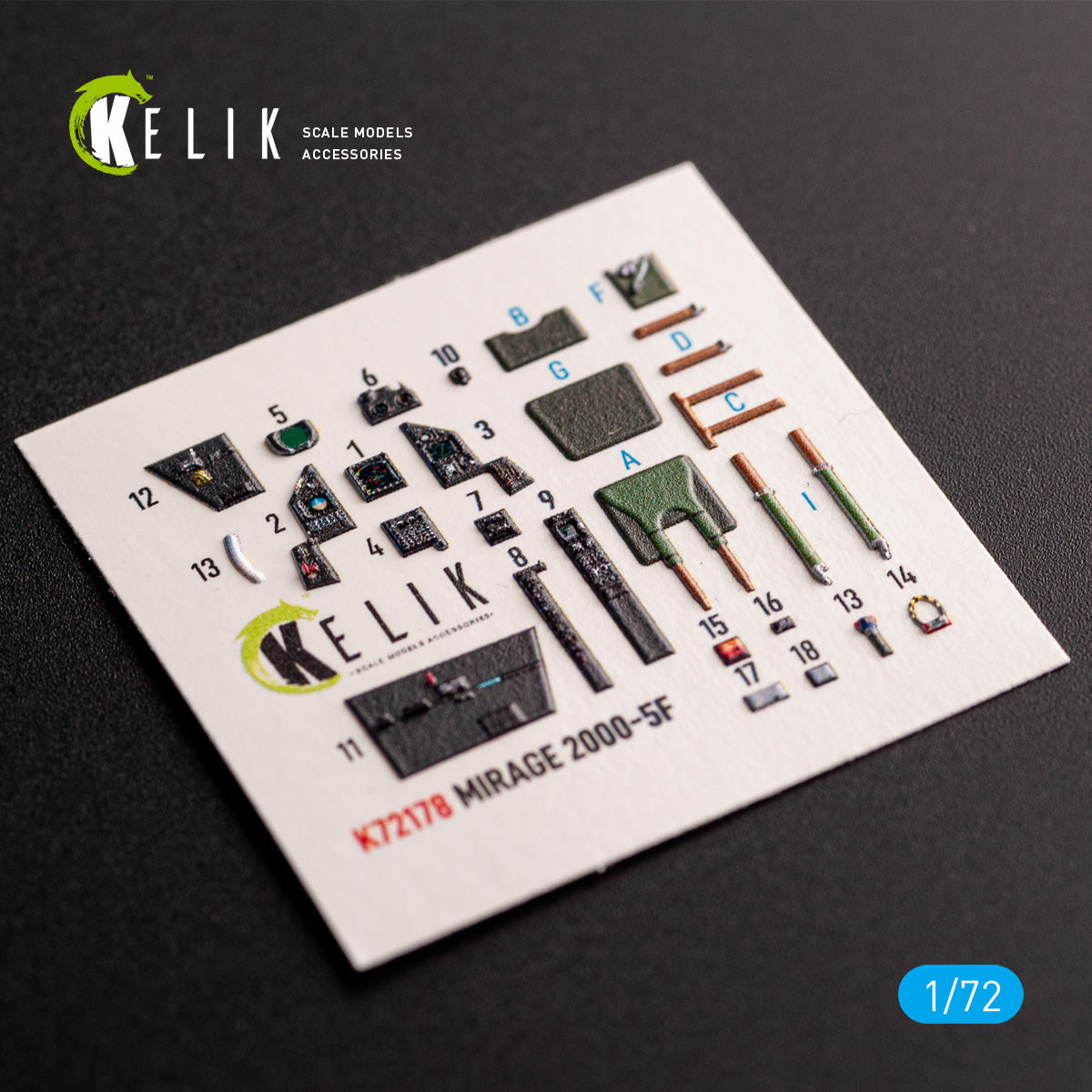 Kelik K72178 1:72 Dassault Mirage 2000-5F - interior 3D-decals