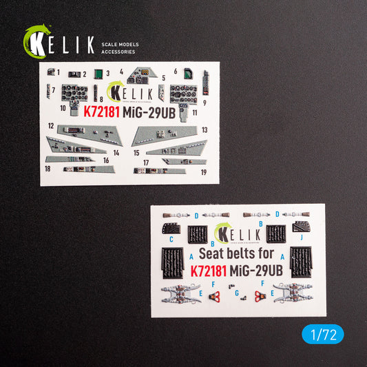 Kelik K72181 1:72 MiG-29UB - interior 3D-decals