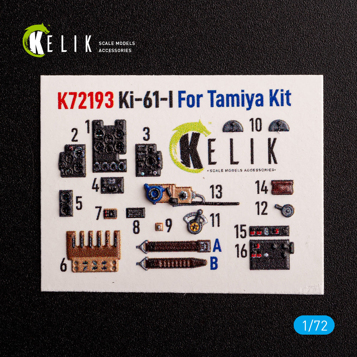 Kelik K72193 1:72 Kawasaki KI-61 - interior 3D-decals