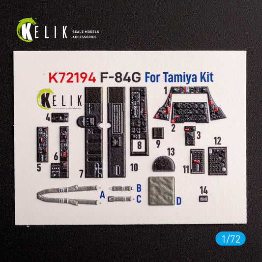 Kelik K72194 1:72 Republic F-84G Thunderjet - interior 3D-decals