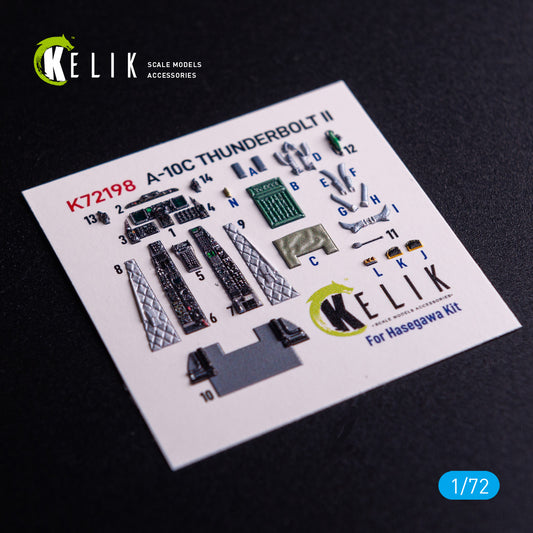 Kelik K72198 1:72 Fairchild A-10C - interior 3D-decals