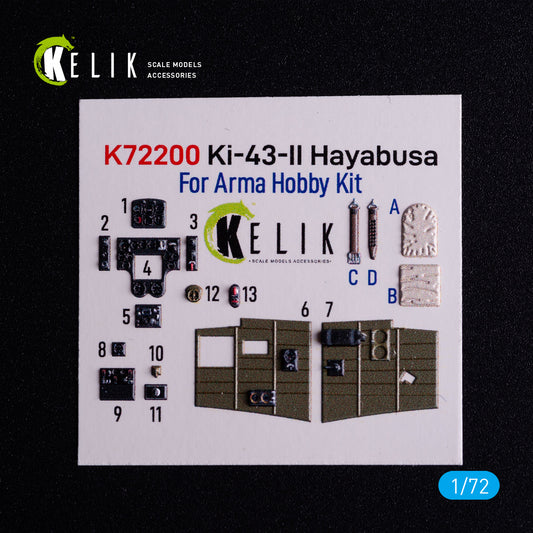 Kelik K72200 1:72 Nakajima Ki-43-II Hayabusa - interior 3D-decals