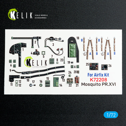 Kelik K72208 1:72 de Havilland Mosquito PR.XVI - interior 3D decals