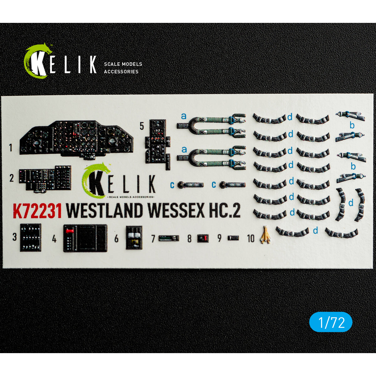 Kelik K72231 1:72 WESTLAND WESSEX HC.2 - interior 3D decals