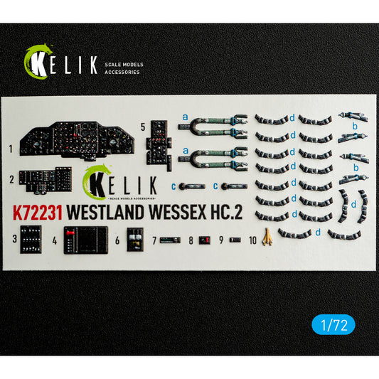 Kelik K72231 1:72 WESTLAND WESSEX HC.2 - interior 3D decals