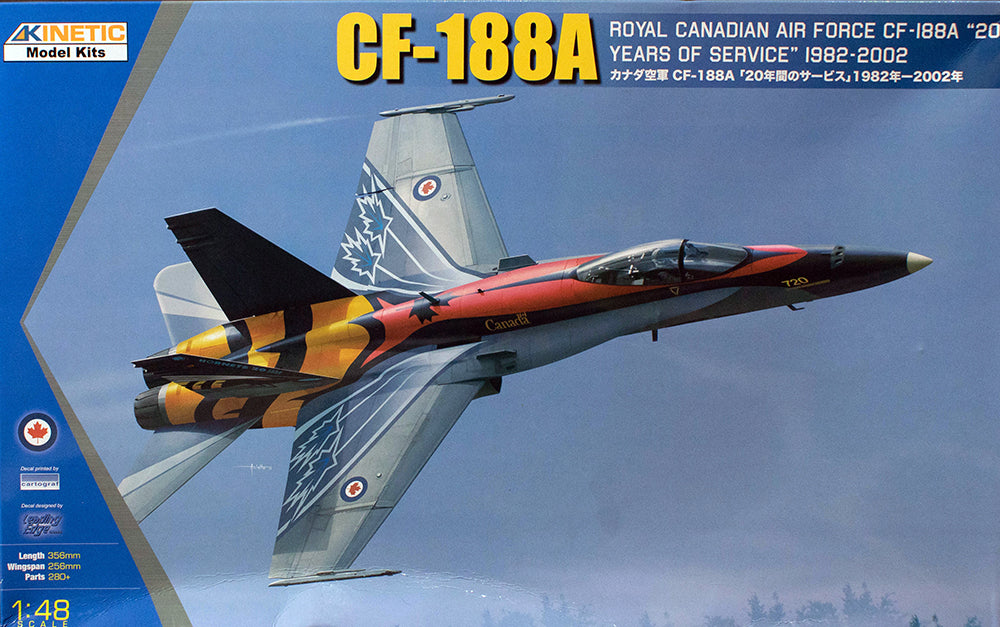 Kinetic K48079 1:48 McDonnell-Douglas CF-188A Royal Canadian AF 20 Years of Service 1982-2002