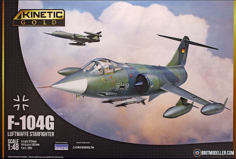 Kinetic K48083 1:48 Lockheed F-104G Luftwaffe Starfighter (Gold)