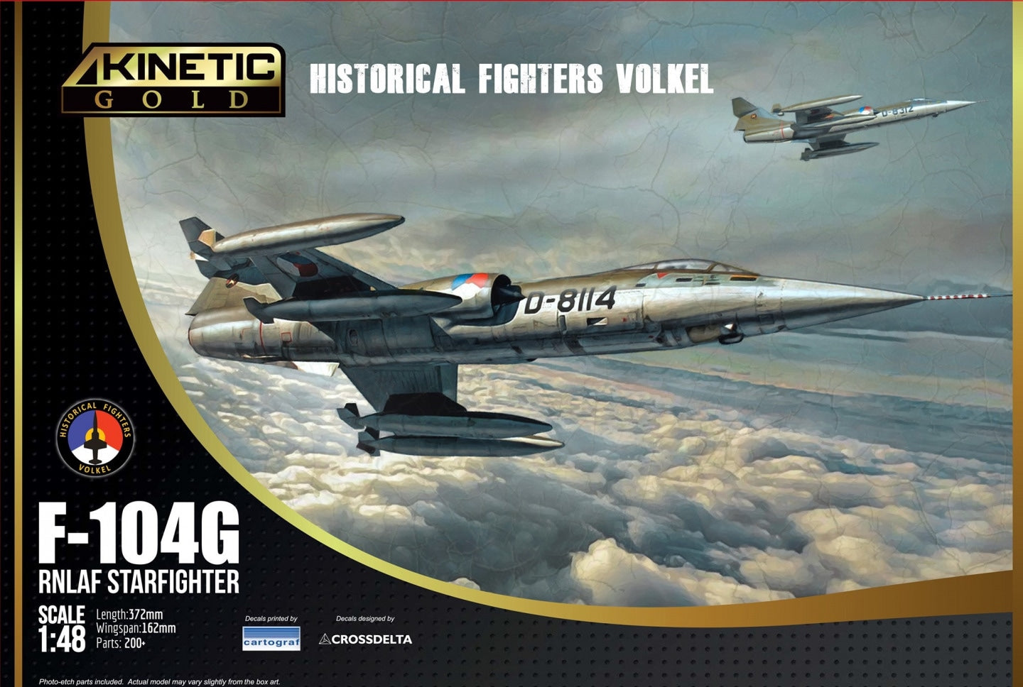 Kinetic K48090 1:48 Lockheed F-104G Starfighter Royal Netherlands Air Force (Gold)