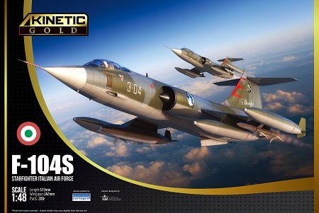 Kinetic K48093 1:48 Lockheed F-104S Starfighter Italian Air Force (Gold)