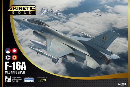 Kinetic K48100 1:48 Genera-Dynamics F-16A MLU NATO Viper (Gold)