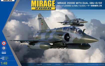 Kinetic K48120 1:48 Dassault Mirage 2000D with Dual GBU-12/22