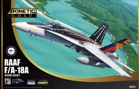 Kinetic K48131 1:48 McDonnell-Douglas F/A-18A Hornet RAAF Worimi (Gold)