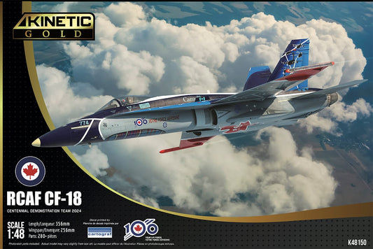 Kinetic Model Kits K48150 1:48 McDonnell-Douglas CF-18 Centennial Demonstration Team 2024 Royal Canadian Air Force