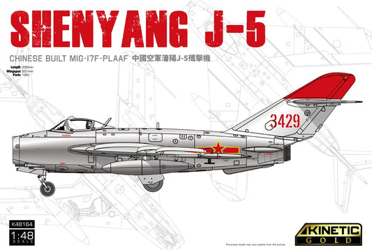 Kinetic Model Kits K48164 1:48 Shenyang J-5 (Chinese built MiG-17F) PLA