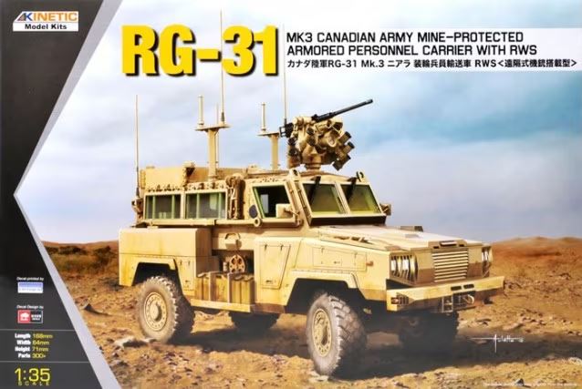 Kinetic K61010 1:35 RG-31 Mk.3 Canadian Army Mine-Protected Armored Personnel Carrier With RWS