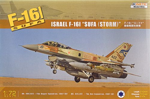 Kinetic K72001 1:72 Lockheed-Martin F-16I Sufa 'Storm' Fighting Falcon 'Israeli Air Force'