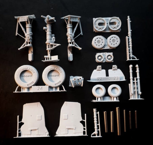 Kazan Model Dynamics KAZ48012TAM 1:48 McDonnell F-4B Phantom (3D-Printed) Landing Gear Set