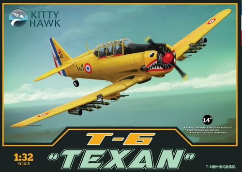 Kitty Hawk Models KH32002 1:32 North-American T-6 Texan Decals for France, Philippine, Spain, Belgium.