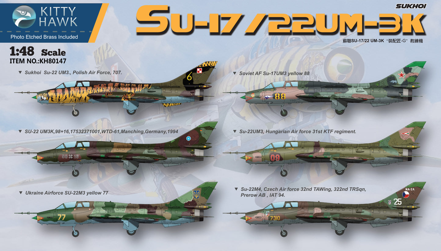 Kitty Hawk Models KH80147 1:48 Sukhoi Su-22UM3K Fitter G