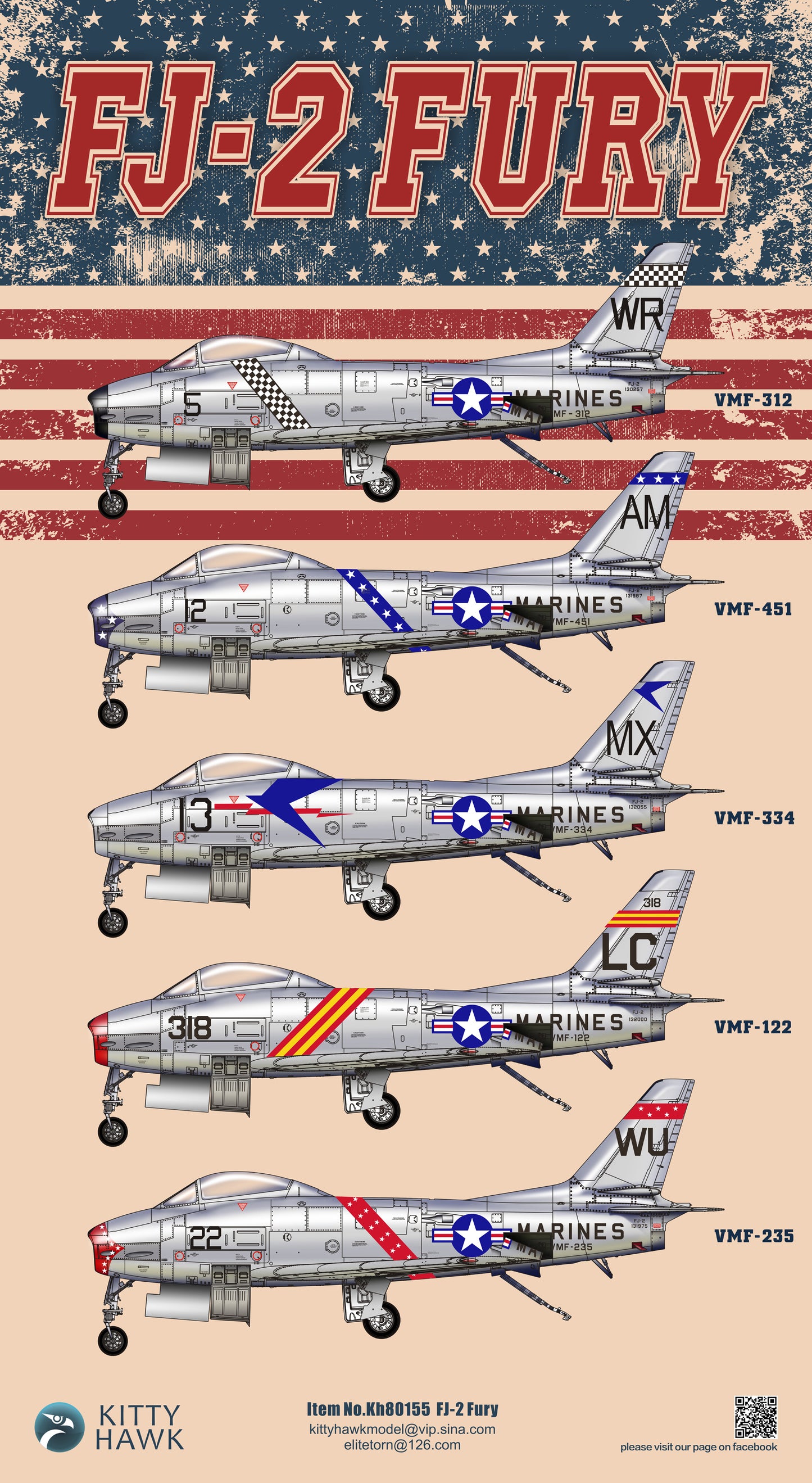 Kitty Hawk Models KH80155 1:48 North-American FJ-2 Fury