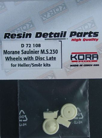 Kora D72108 1:72 Morane-Saulnier MS.230 wheels with discs (late)