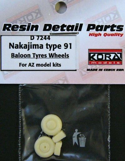 Kora D7244 1:72 Nakajima C Type 91-1/91-II wheels balloon tyres