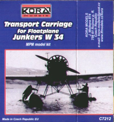 Kora C7212 1:72 Junkers W34 floatplane transport carriage