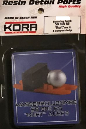 Kora C72134 1:72 Bouncing Bomb SB 800 RS KURT Ausf.3 and transportation cart