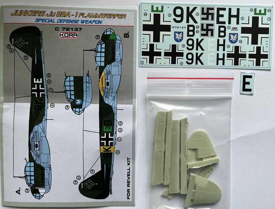 Kora C72137 1:72 Junkers Ju-88A-1 Flammwerfer special defense weapon (