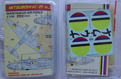 Kora C7288 1:72 Mitsubishi Ki-21-IA Manchukuo Conversion Set