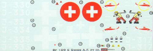 Kora DEC 72133 1:72 Messerschmitt Bf-109E-3A Emil x 4 Part III (Swiss Air Force)