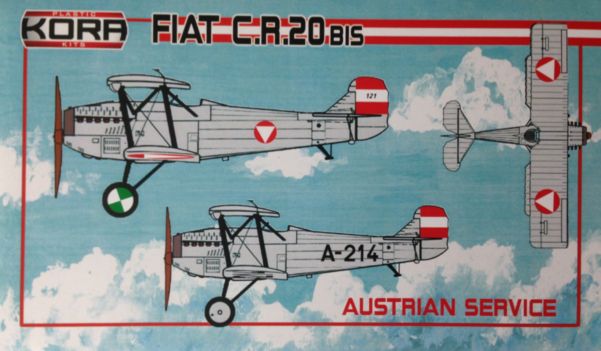 Kora K72082 1:72 Fiat CR.20 bis Austrian Service (5x camouflage schemes)