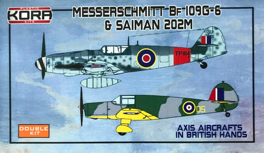 Kora K72095 1:72 Messerschmitt BF-109G-6 and Saiman 202M in British Hands - Double Kit.