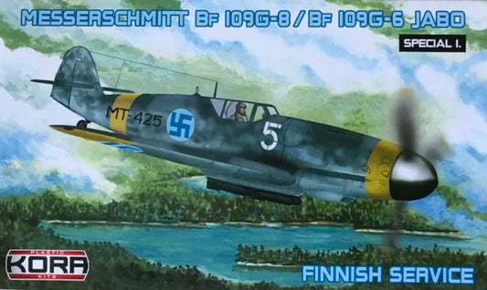 Kora K72109 1:72 Messerschmitt Bf-109G-8/G-6 JABO Finnish Service (4x camouflage schemes)