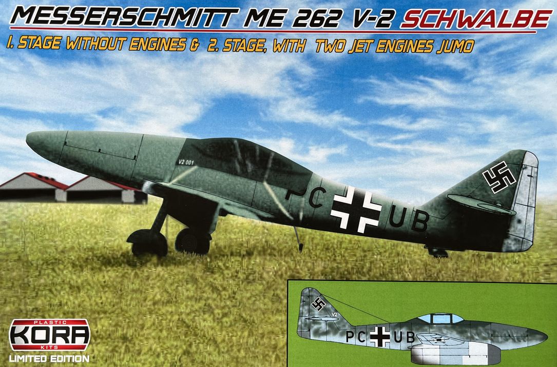 Kora PK72170 1:72 Messerschmitt Me-262V-1 Schwalbe 1.&2.stage