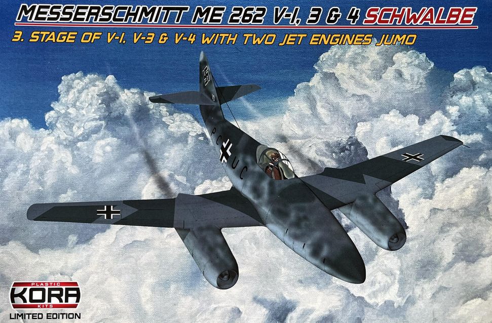 Kora PK72171 1:72 Messerschmitt Me-262V-1/ V-3 / V-4 Schwalbe 3.stage