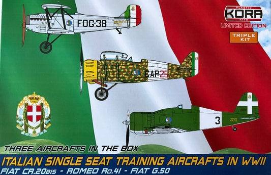 Kora K72202 1:72 Italian single-seat training aircraft of WWII (CR.20bis, Ro.41, G.50)