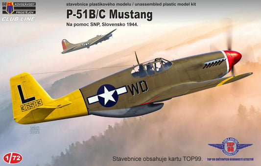 Kovozavody Prostejov CL7209 1:72 North-American P-51B/C 'Mustang SNP - Slovakia 1944'