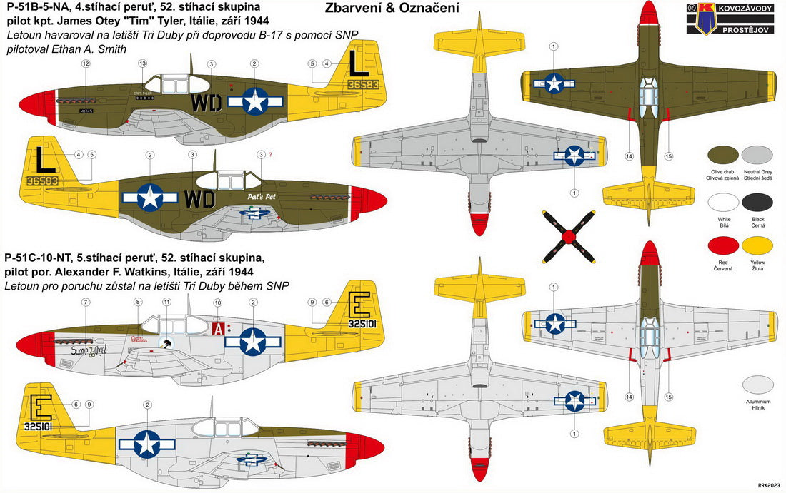 Kovozavody Prostejov CL7209 1:72 North-American P-51B/C 'Mustang SNP - Slovakia 1944'