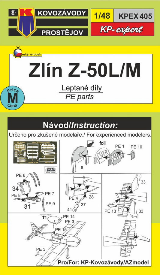 Kovozavody Prostejov EX4805 1:72 Zlin Z-50L/M Photo-Etched Parts