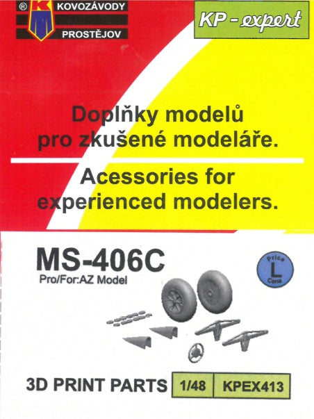 Kovozavody Prostejov KPEX413 1:48 Morane-Saulnier MS-406C  3D printed parts