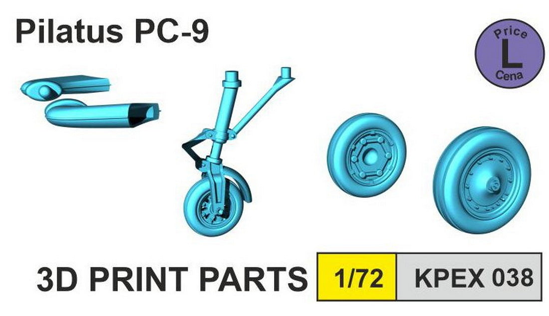 Kovozavody Prostejov EX7238 1:72 Pilatus PC-9 Wheels, Front Undercarriage, Wheels & Exhausts
