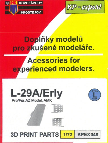 Kovozavody Prostejov KPEX048 1:72 L-29A/Early series â€“ 3D parts