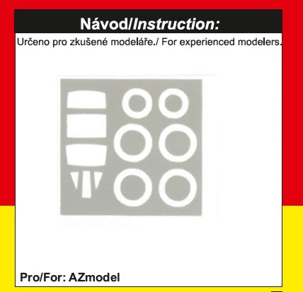 Kovozavody Prostejov KPEX7251 1:72 Gotha P.60 Wheels & Canopy Frame Paint Mask