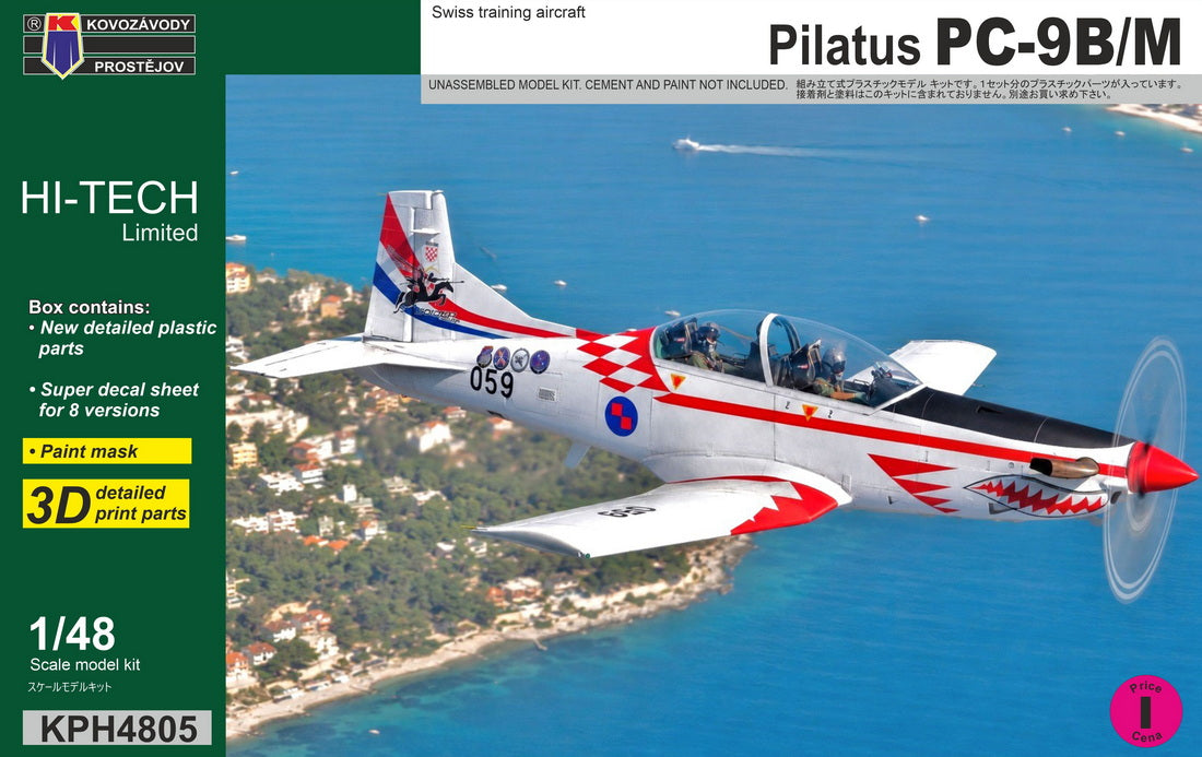 Kovozavody Prostejov KPH4805 1:48 Pilatus PC-9B/M (Croatia, Cyprus, Switzerland