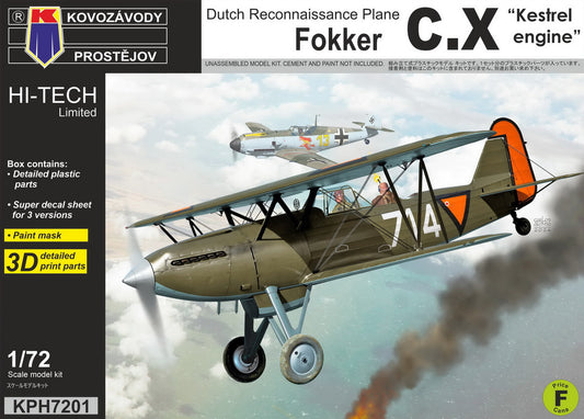 Kovozavody Prostejov KPH7201 1:72 Fokker C.X 'Kestrel engine variant' (Dutch AF)