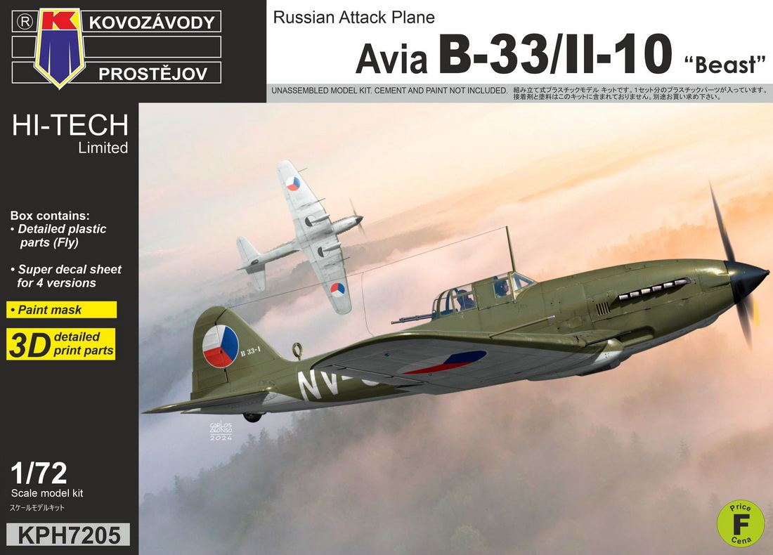 Kovozavody Prostejov H7205 1:72 Avia B-33/Il-10 'Beast'