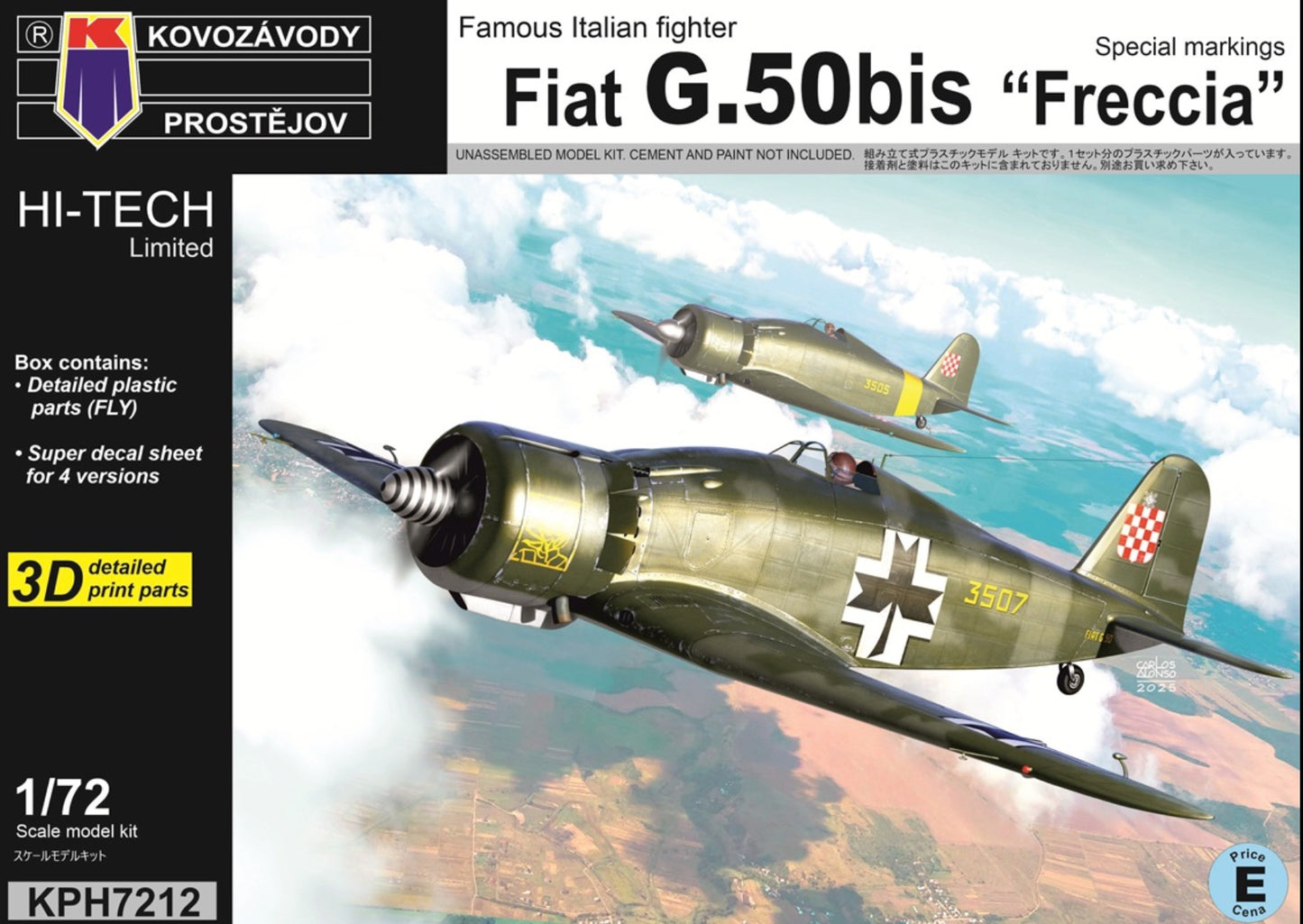 Kovozavody Prostejov KPH7212 1:72 Fiat G.50bis „Freccia“ Special markings