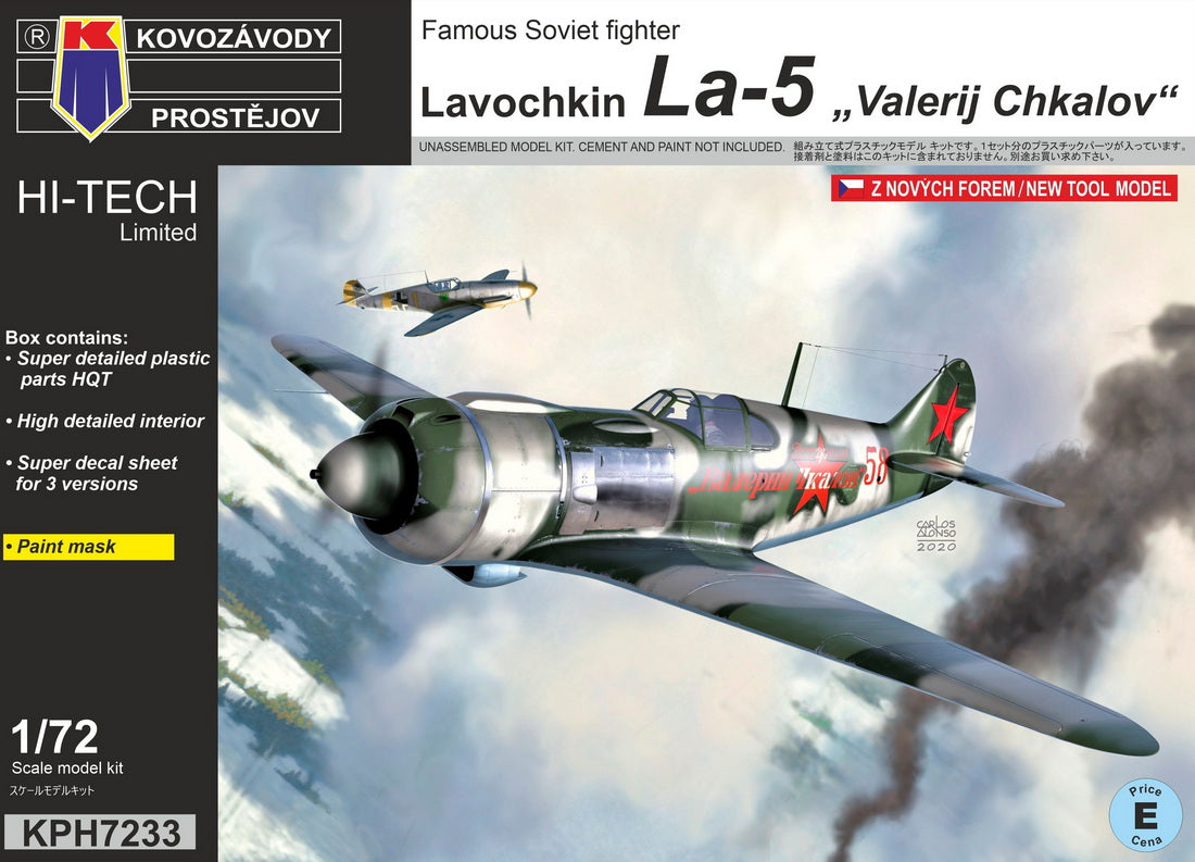 Kovozavody Prostejov KPH7233 1:72 Lavochkin La-5 'Valeriy Chkalov' incl. paint mask