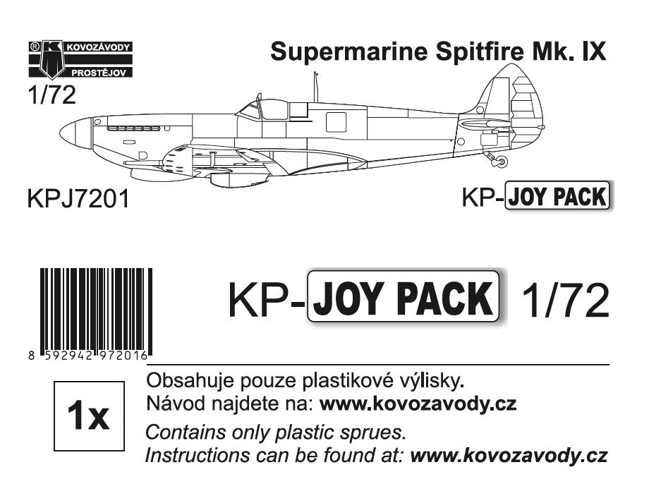 Kovozavody Prostejov KPJ7201 1:72 Supermarine Spitfire Mk.IX (plastic parts only)